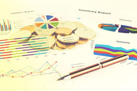 Double exposure of money savings with finances and economy concept.の写真素材