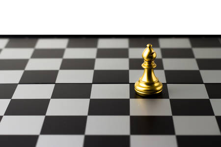 Alone : Chess game or chess piecesの写真素材