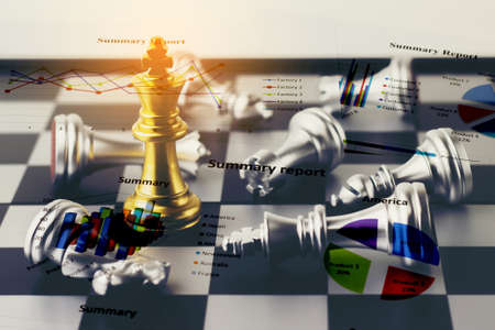 Double exposure of War Financial games concept.の写真素材