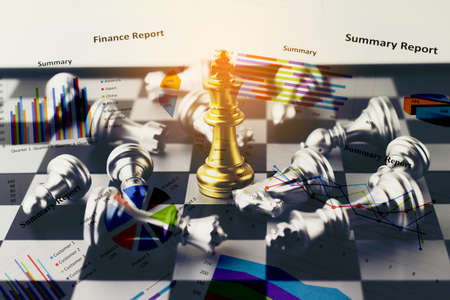 Double exposure of War Financial games concept.の写真素材