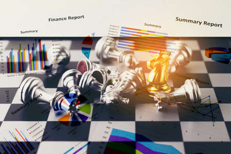 Double exposure of War Financial games concept.の写真素材