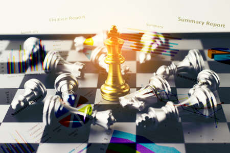 Double exposure of War Financial games concept.の写真素材