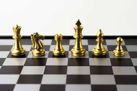 Golden Knight chess.の写真素材