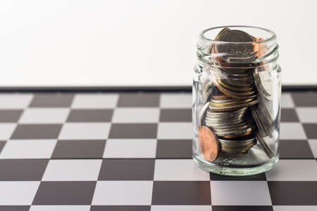 Save Money chess game business ,the strategy investment with your money.の写真素材