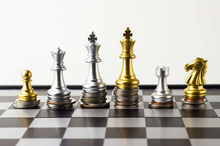 Money chess game business ,the strategy investment with your money.の写真素材