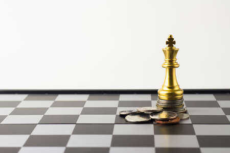 Money chess game business ,the strategy investment with your money.の写真素材