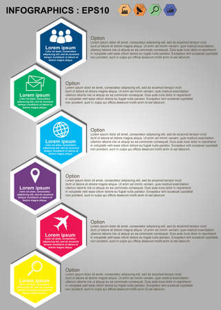 Colorful Business infographic, Option template, Vector illustration EPS10.のイラスト素材