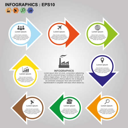 Timeline infographics flowchart template, process step, Vector illustration EPS10.のイラスト素材