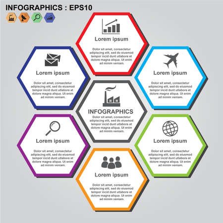 Colorful Modern Business infographic template, Vector illustration EPS10.のイラスト素材