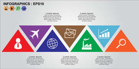 Colorful Modern Business Infographic Options Template, Vector illustration EPS10.のイラスト素材