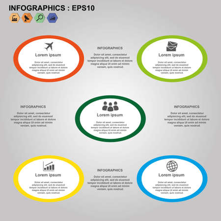 Colorful Modern Business infographic template, Vector illustration EPS10.のイラスト素材