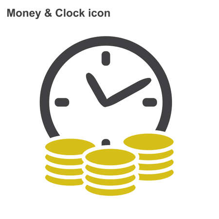 Credit vector icon. Money and money flat icon symbol on white background.のイラスト素材