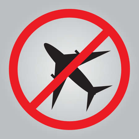 Forbidden Ariplanes icon, Style is flat iconic symbols,modern colors, Vector illustration EPS10.のイラスト素材