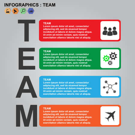 TEAM Business infographics report, chart, scheme, Vector illustration EPS10.のイラスト素材