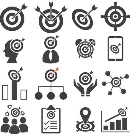 Target business mission  icons set, Vector illustration EPS10.のイラスト素材