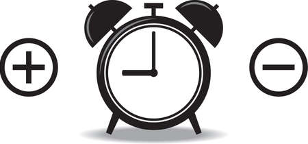 Alarm clock, set up - vector icon, flat design.のイラスト素材