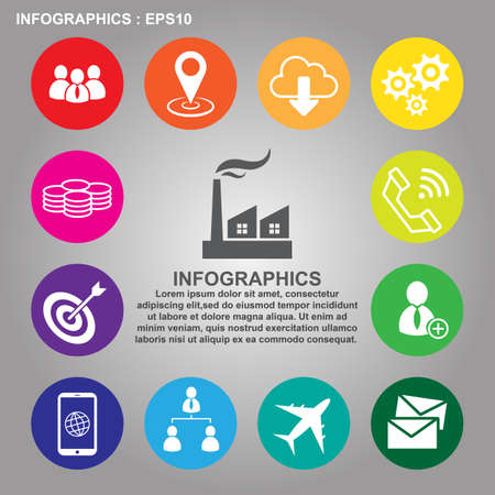 Timeline infographics flowchart template, process step, Vector illustration.のイラスト素材