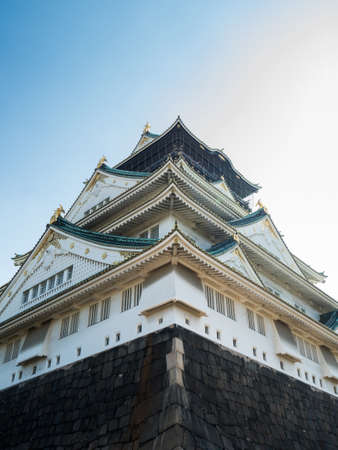 Osaka Castle in Osaka, Japan.のeditorial素材