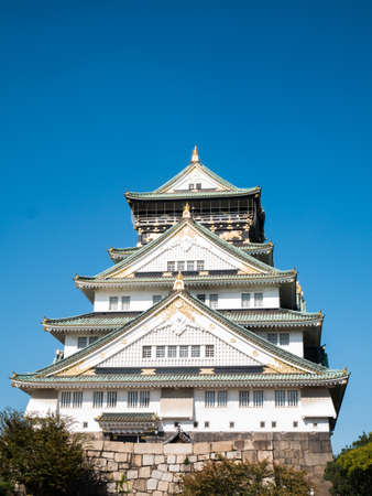 Osaka Castle in Osaka, Japan.のeditorial素材