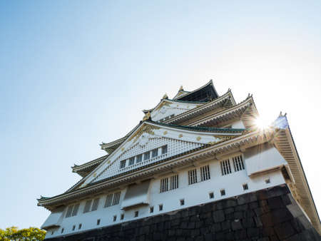 Osaka Castle in Osaka, Japan.のeditorial素材