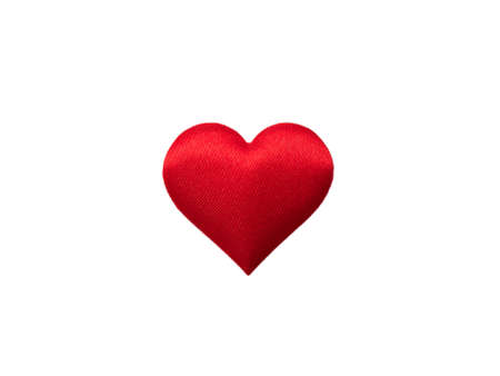 Red mini hearts isolated on white background, Valentine decorations, Various hearts, Clipping path.の写真素材