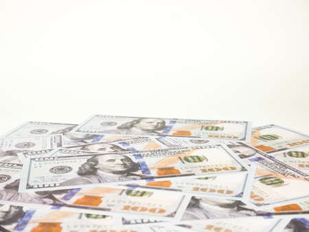 It is a lot of One hundred dollars banknotes pile as background.