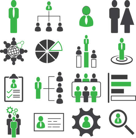 Leader of organization icon setのイラスト素材
