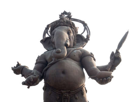 CHACHOENGSAO, THAILAND - FEBRUARY 18: Large statue of Lord Ganesha of Hindu deity in Chachoengsao, Thailand.のeditorial素材