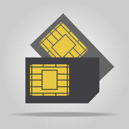 SIM card icon in flat design, Vector Illustration EPS10.のイラスト素材