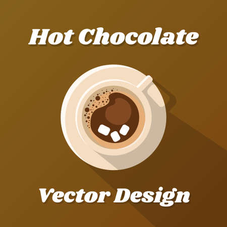 Cup of hot chocolate concept design, vector illustration.のイラスト素材