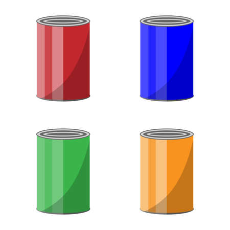 Mockup Can template. Vector illustrationのイラスト素材