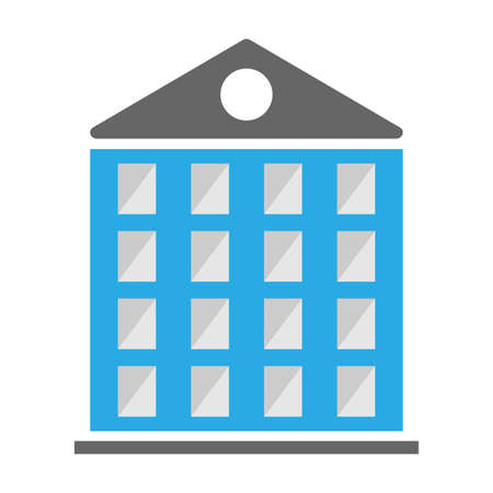 Multi-Storey House building with flat style on white background, Vector Illustration.のイラスト素材