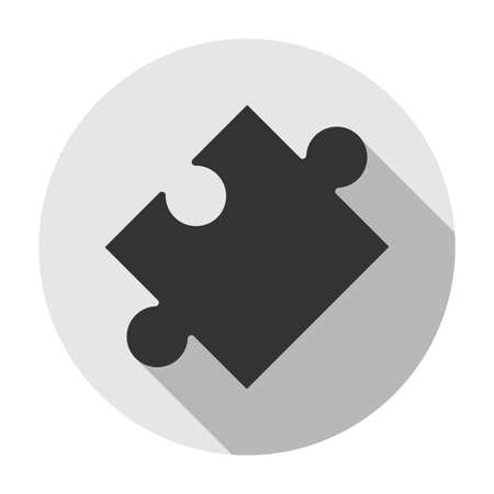 Black jigsaw puzzle with four pieces isolated vector illustration.のイラスト素材