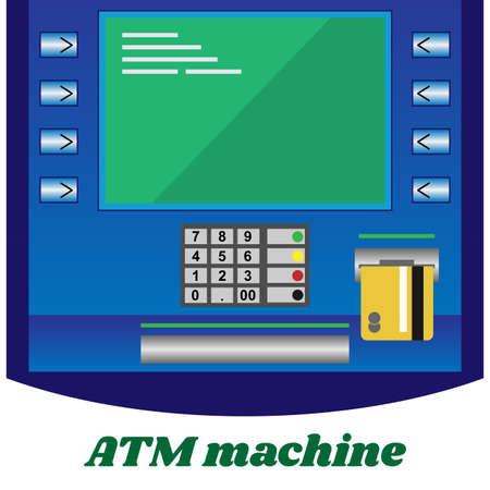 ATM payment automated teller money machine, Vector illustration.のイラスト素材