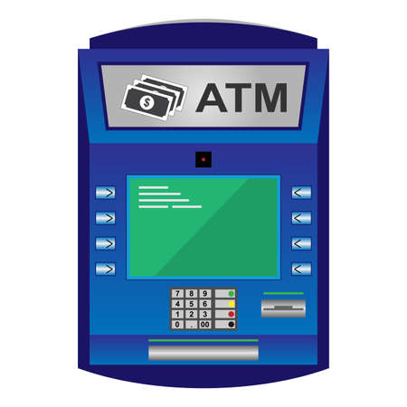 ATM payment automated teller money machine, Vector illustration.のイラスト素材