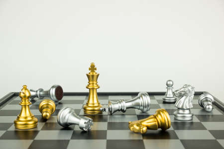 Game of chess figures - strategy and leadership concept.の写真素材