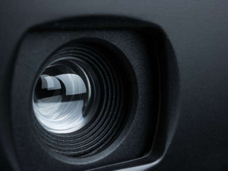 Camera lens with lense reflections.