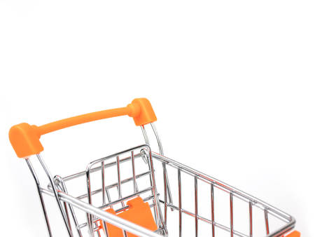 Shopping Cart, Push Cart isolated on white backgroundの写真素材