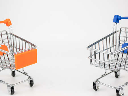 Shopping Cart, Push Cart isolated on white background
