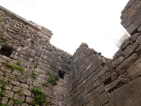 The ruins of an open air museum Acropolis, Pergamon, Turkey.のeditorial素材