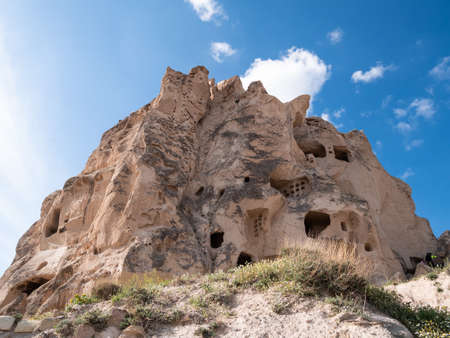 Uchisar Castle in Cappadocia Region of Turkey.のeditorial素材