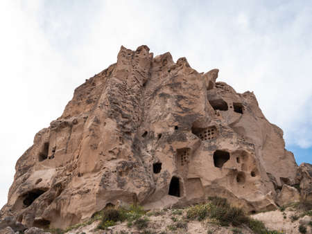 Uchisar Castle in Cappadocia Region of Turkey.のeditorial素材
