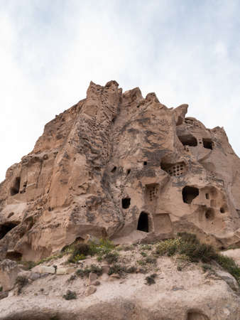 Uchisar Castle in Cappadocia Region of Turkey.のeditorial素材