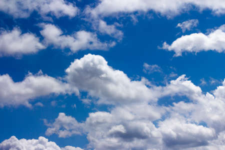 Beautiful blue sky with clouds background.の写真素材