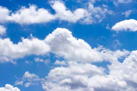 Beautiful blue sky with clouds background.の写真素材