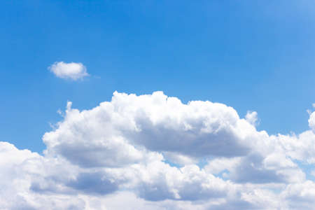 Beautiful blue sky with clouds background.の写真素材