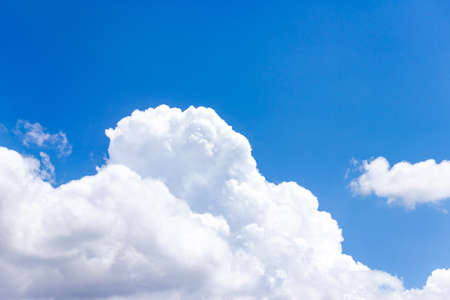 Beautiful blue sky with clouds background.の写真素材