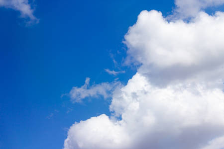 Beautiful blue sky with clouds background.の写真素材