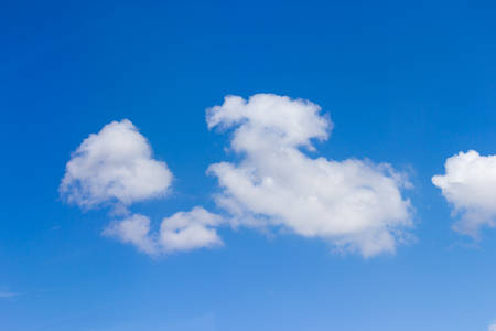 Beautiful blue sky with clouds background.の写真素材