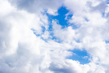 Beautiful blue sky with clouds background.の写真素材